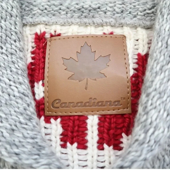 Canadiana - Vintage Ski Knit Full Zip Knit Wool Blend - Picture 7 of 10
